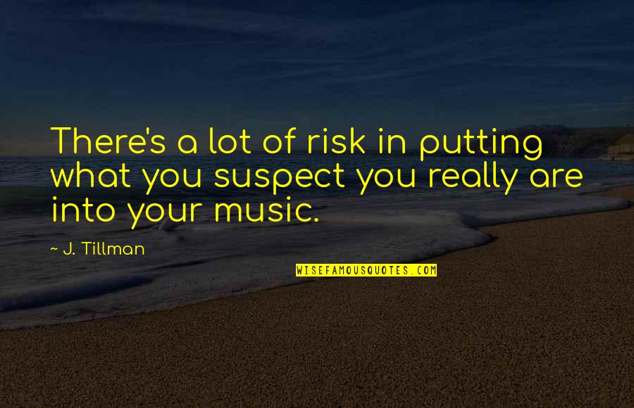 Nicky Romero Mask Quotes By J. Tillman: There's a lot of risk in putting what