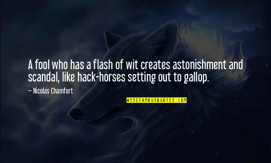 Nicolas Chamfort Quotes By Nicolas Chamfort: A fool who has a flash of wit Nicolas Chamfort Quotes By Nicolas Chamfort: A fool who has a flash of wit