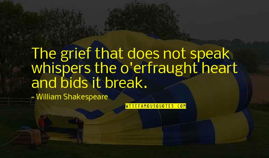 Nicolaus Cusanus Quotes By William Shakespeare: The grief that does not speak whispers the