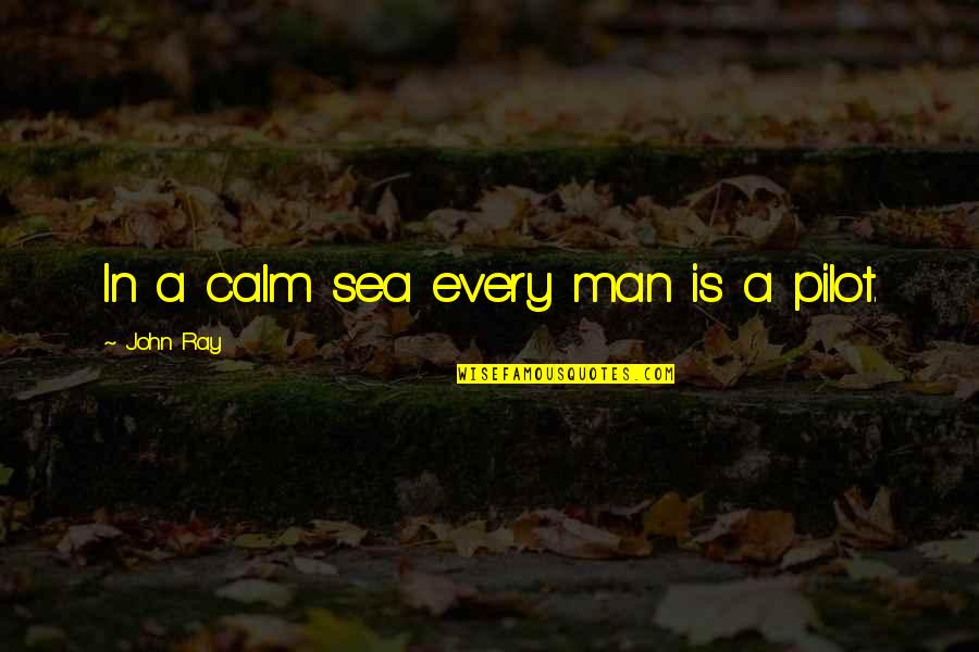 Nicolaus Otto Quotes By John Ray: In a calm sea every man is a