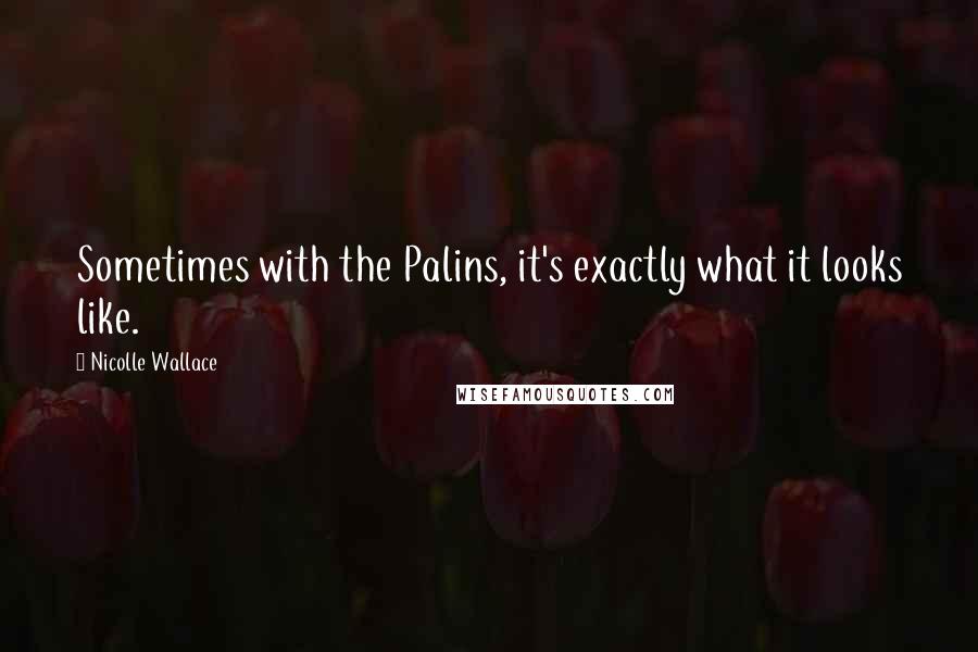 Nicolle Wallace quotes: Sometimes with the Palins, it's exactly what it looks like.