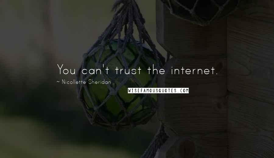 Nicollette Sheridan quotes: You can't trust the internet.