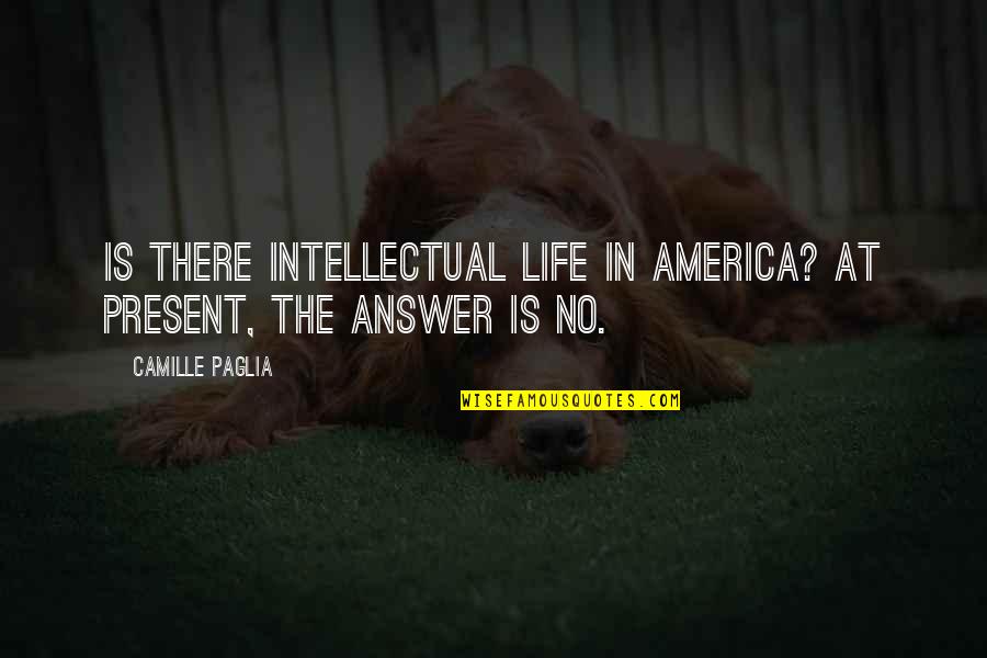 Niekiessia Quotes By Camille Paglia: Is there intellectual life in America? At present,