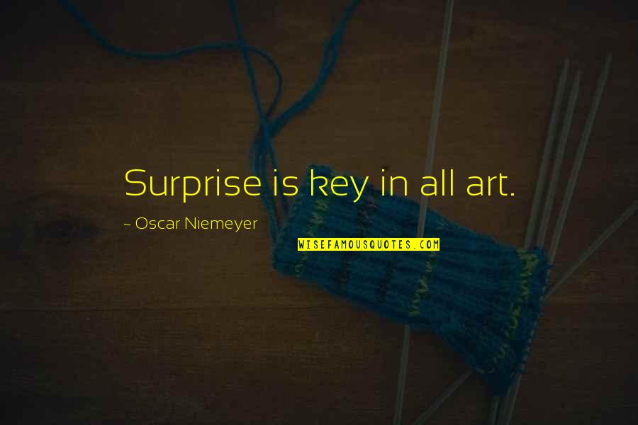 Niemeyer's Quotes By Oscar Niemeyer: Surprise is key in all art. Niemeyer's Quotes By Oscar Niemeyer: Surprise is key in all art.