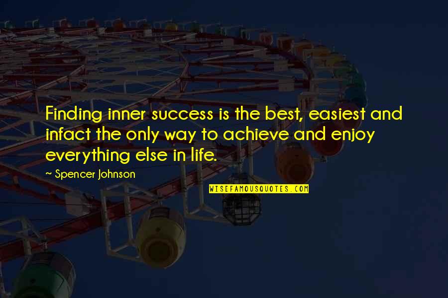 Nigdel Quotes By Spencer Johnson: Finding inner success is the best, easiest and Nigdel Quotes By Spencer Johnson: Finding inner success is the best, easiest and