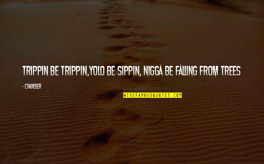 Nigga's Quotes By Chandler: Trippin be Trippin,yolo Be Sippin, Nigga be falling