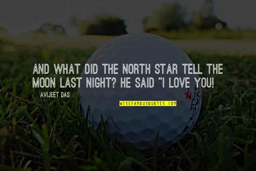 Night I Love You Quotes By Avijeet Das: And what did the North Star tell the