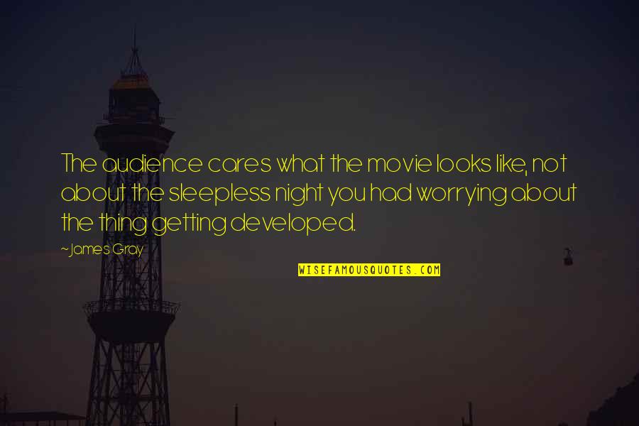 Night That Looks Quotes By James Gray: The audience cares what the movie looks like,