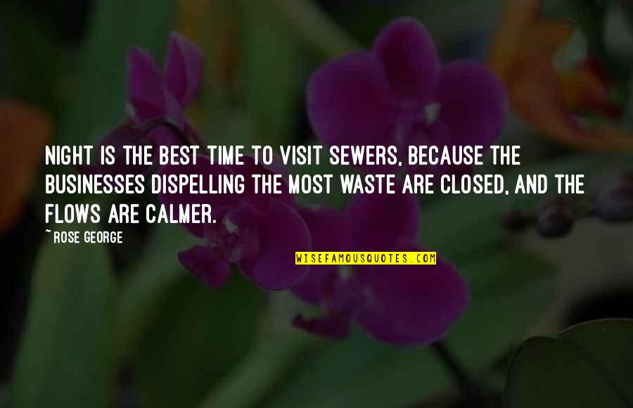 Night Time Quotes By Rose George: Night is the best time to visit sewers,