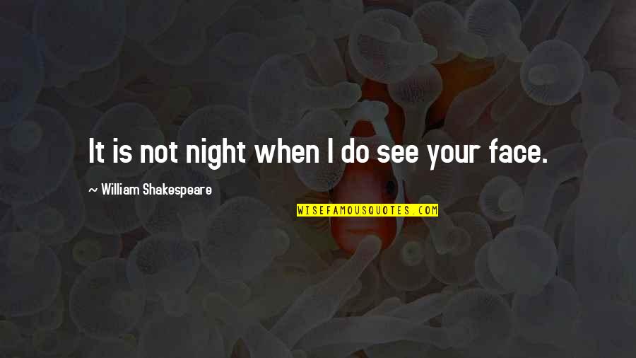 Night When Quotes By William Shakespeare: It is not night when I do see