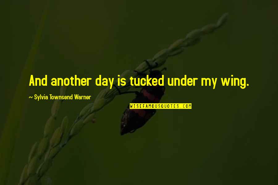 Night Wings Quotes By Sylvia Townsend Warner: And another day is tucked under my wing. Night Wings Quotes By Sylvia Townsend Warner: And another day is tucked under my wing.