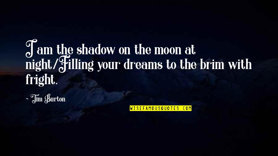 Night Without Moon Quotes By Tim Burton: I am the shadow on the moon at
