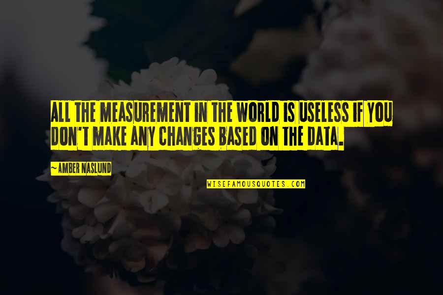 Nighties Quotes By Amber Naslund: All the measurement in the world is useless