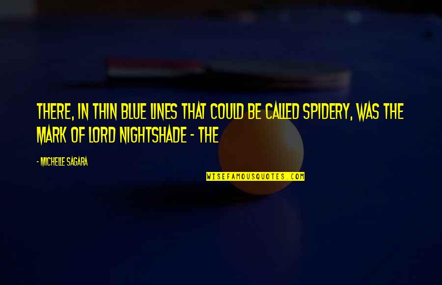 Nightshade Quotes By Michelle Sagara: There, in thin blue lines that could be