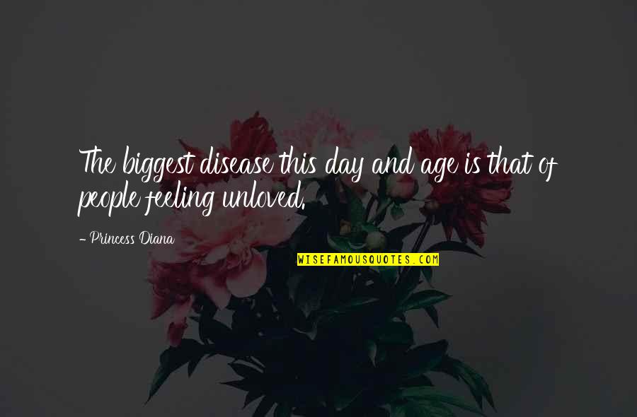 Nighttime Ocean Quotes By Princess Diana: The biggest disease this day and age is