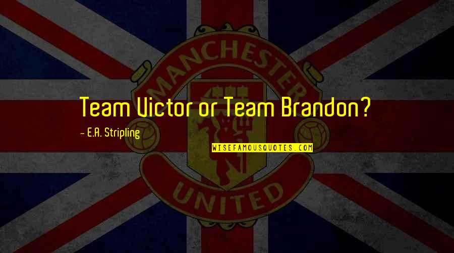 Nihill Insurance Quotes By E.A. Stripling: Team Victor or Team Brandon?