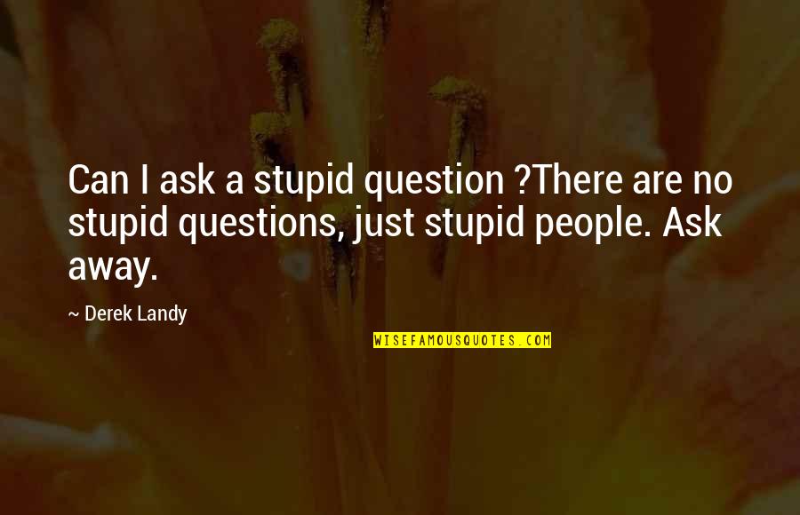 Niizuma Jigoku Quotes By Derek Landy: Can I ask a stupid question ?There are