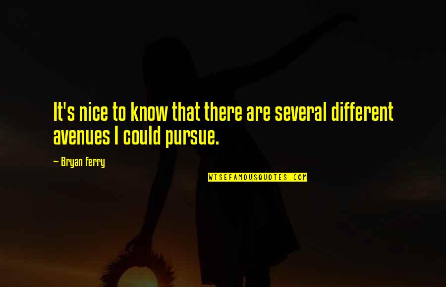 Nijinsky Latassia Quotes By Bryan Ferry: It's nice to know that there are several