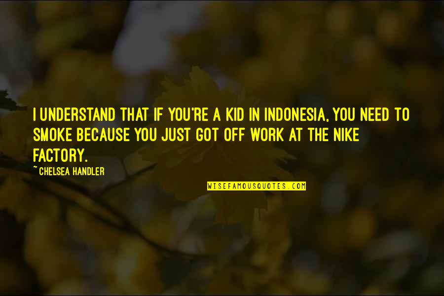 Nike Quotes By Chelsea Handler: I understand that if you're a kid in