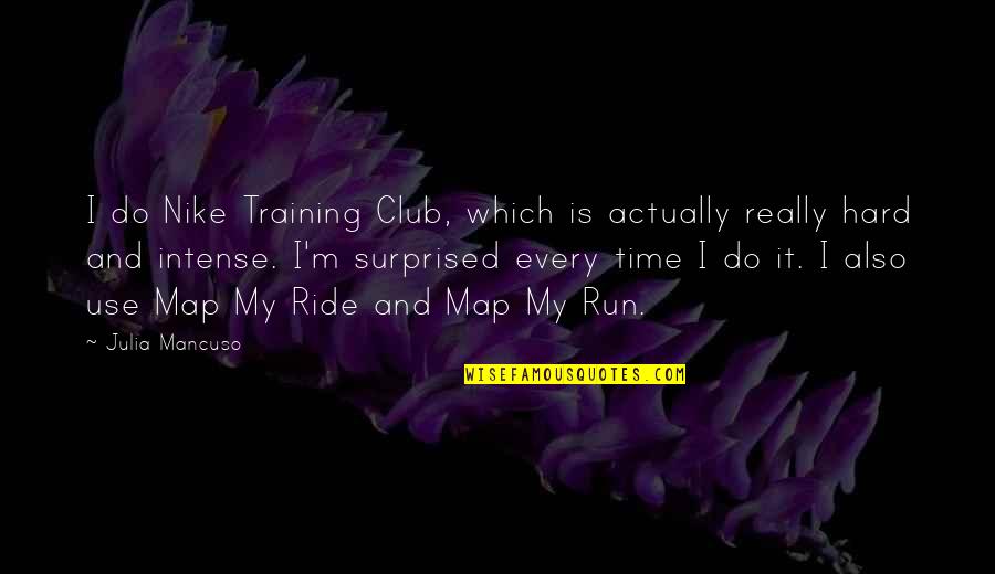 Nike Quotes By Julia Mancuso: I do Nike Training Club, which is actually