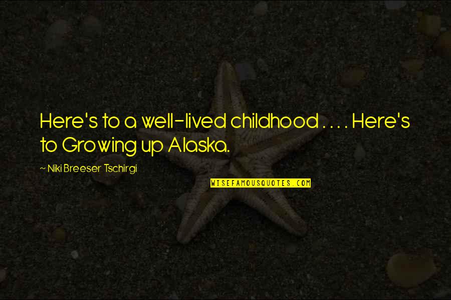 Niki Quotes By Niki Breeser Tschirgi: Here's to a well-lived childhood . . .