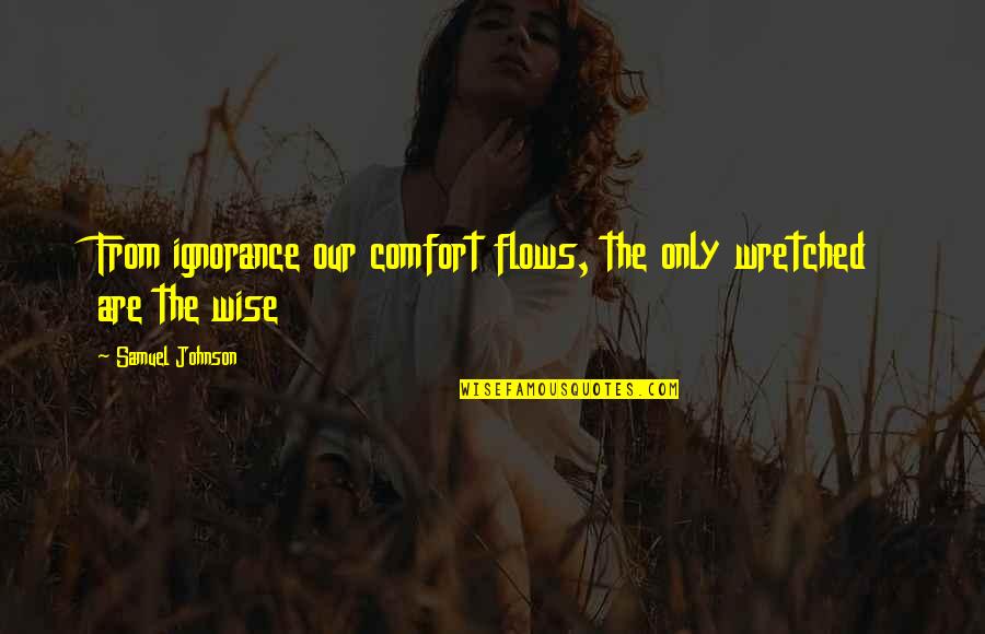 Nikita Mears Quotes By Samuel Johnson: From ignorance our comfort flows, the only wretched