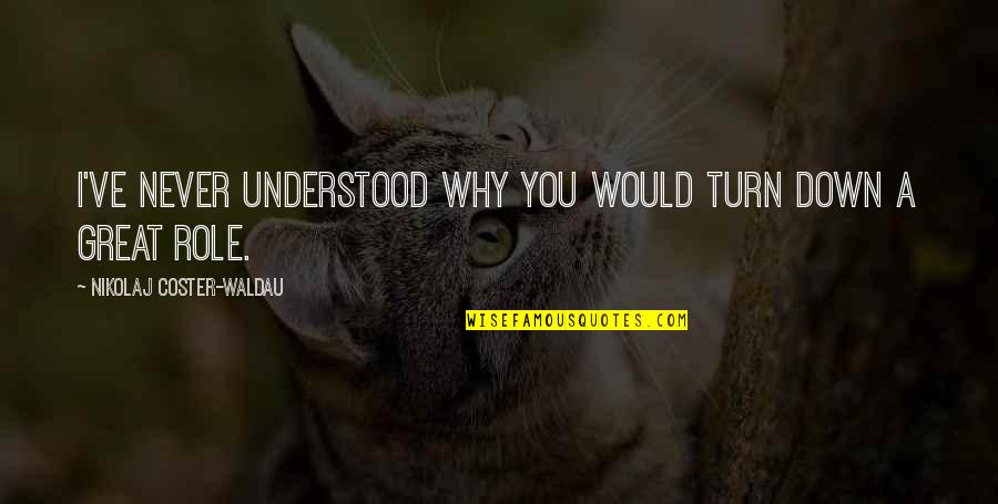 Nikolaj Coster Quotes By Nikolaj Coster-Waldau: I've never understood why you would turn down