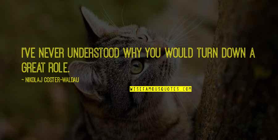 Nikolaj Quotes By Nikolaj Coster-Waldau: I've never understood why you would turn down Nikolaj Quotes By Nikolaj Coster-Waldau: I've never understood why you would turn down
