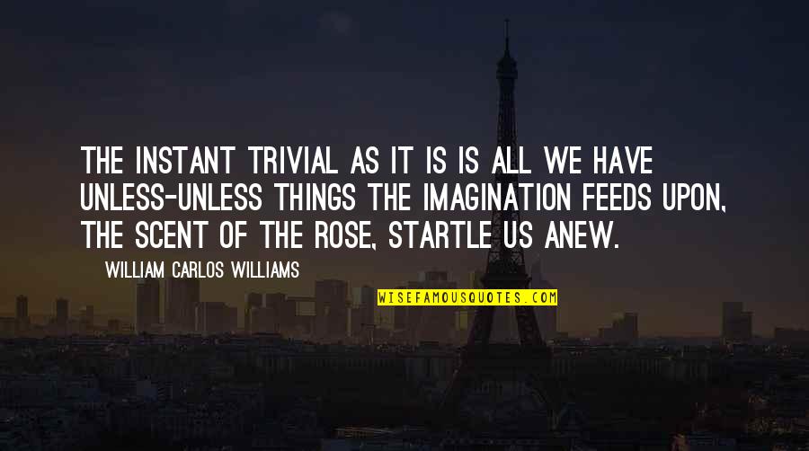 Nikolia Quote Quotes By William Carlos Williams: The instant trivial as it is is all Nikolia Quote Quotes By William Carlos Williams: The instant trivial as it is is all