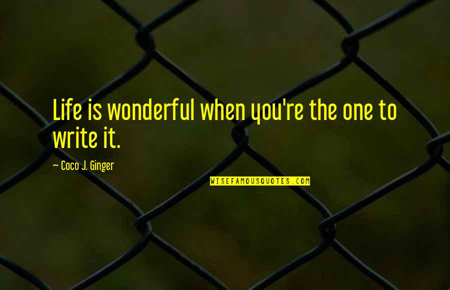 Nikon Dslr Quotes By Coco J. Ginger: Life is wonderful when you're the one to Nikon Dslr Quotes By Coco J. Ginger: Life is wonderful when you're the one to