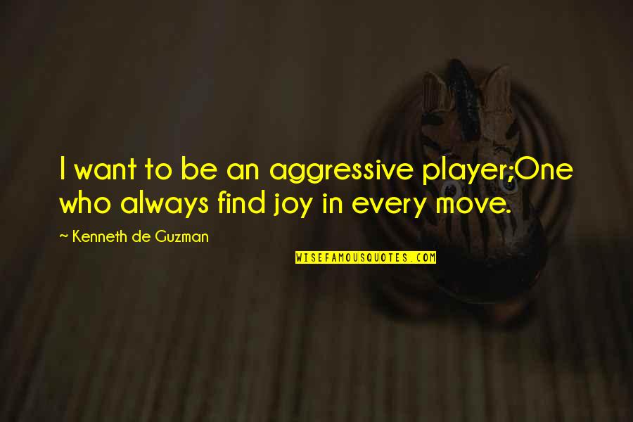 Nilaya Quotes By Kenneth De Guzman: I want to be an aggressive player;One who Nilaya Quotes By Kenneth De Guzman: I want to be an aggressive player;One who