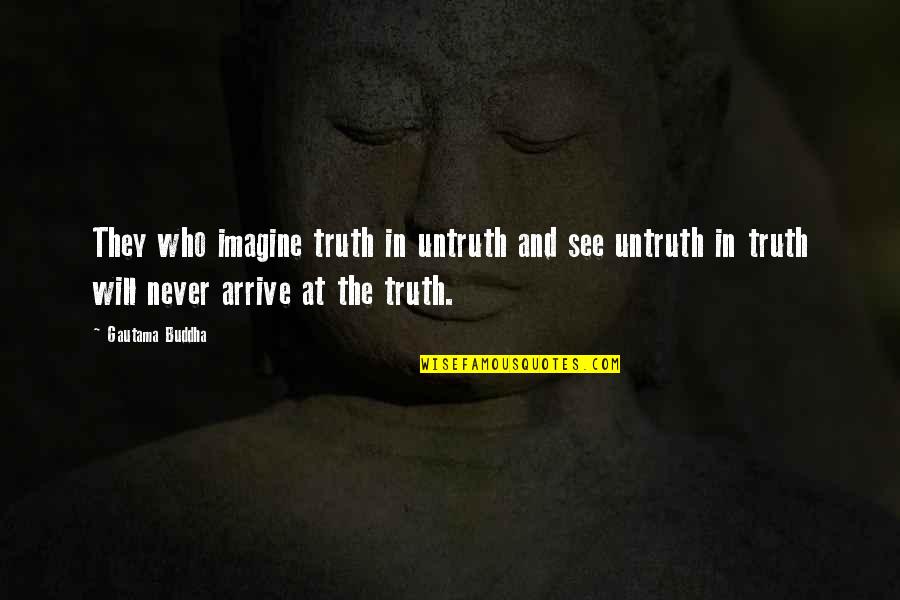 Nilly Willy Quotes By Gautama Buddha: They who imagine truth in untruth and see