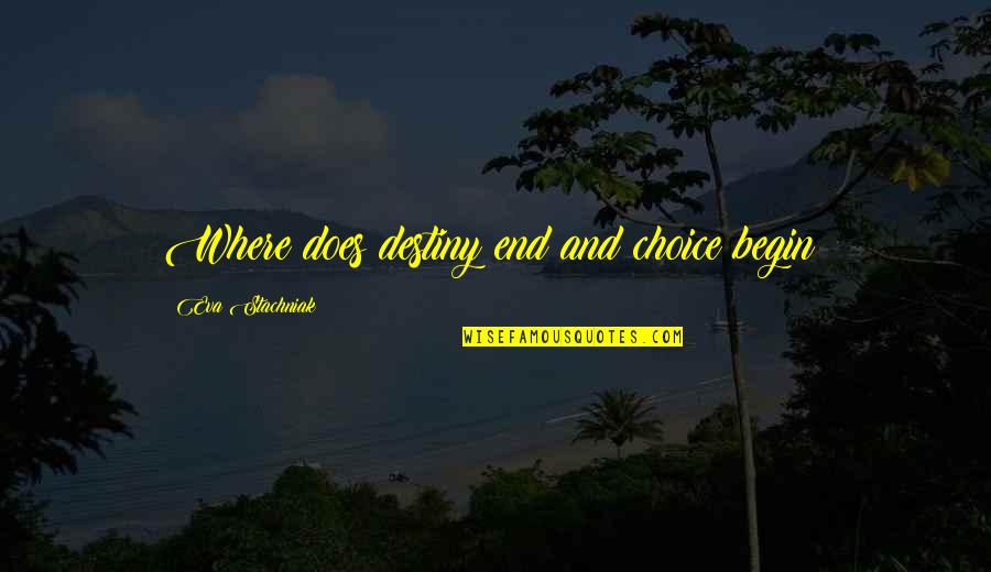 Nilson Shoes Quotes By Eva Stachniak: Where does destiny end and choice begin? Nilson Shoes Quotes By Eva Stachniak: Where does destiny end and choice begin?
