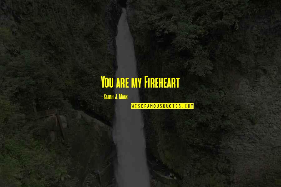 Nindo Codes Quotes By Sarah J. Maas: You are my Fireheart
