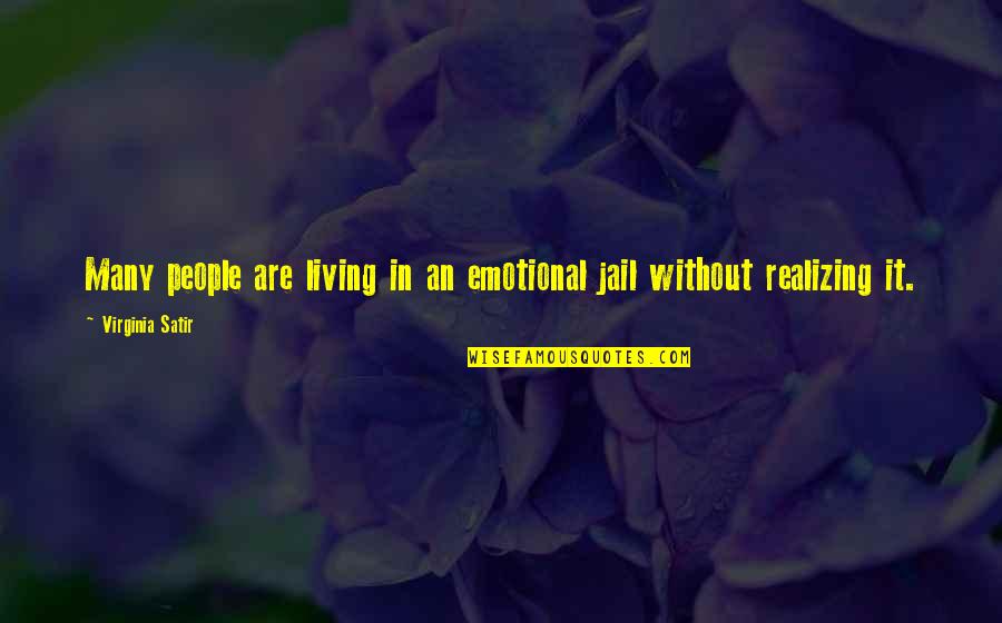 Nine Fingers Meme Quotes By Virginia Satir: Many people are living in an emotional jail