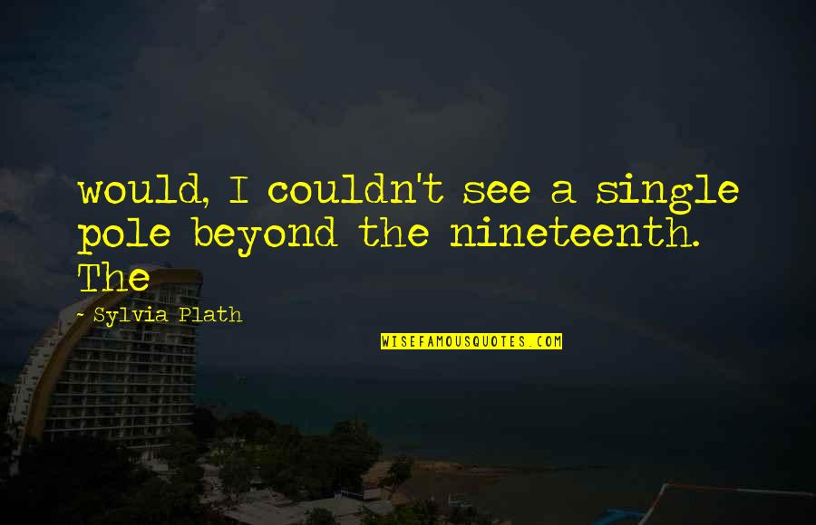 Nineteenth Quotes By Sylvia Plath: would, I couldn't see a single pole beyond