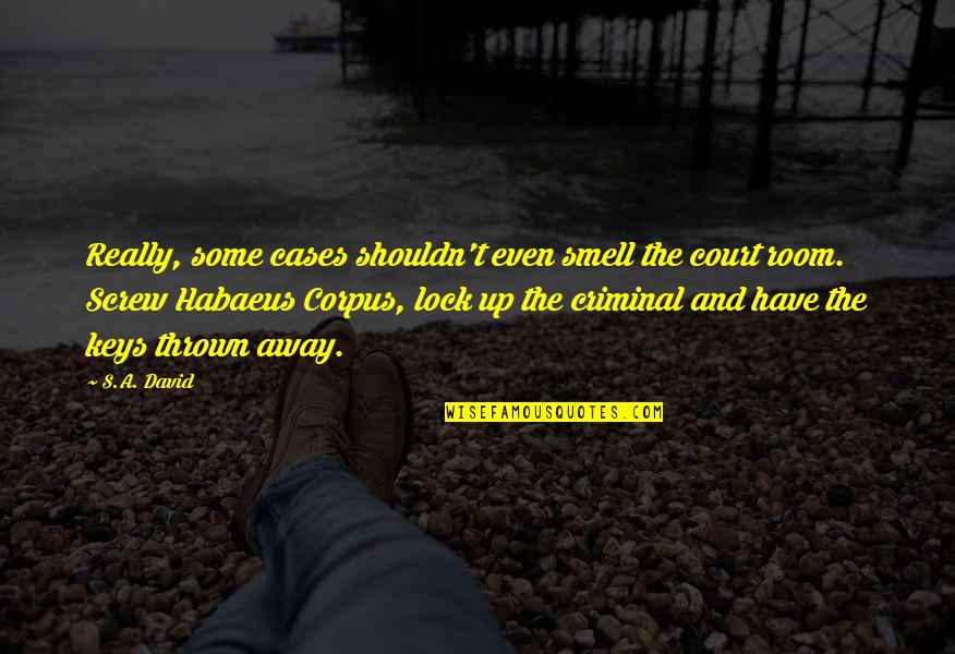 Ninge De Otilia Quotes By S.A. David: Really, some cases shouldn't even smell the court