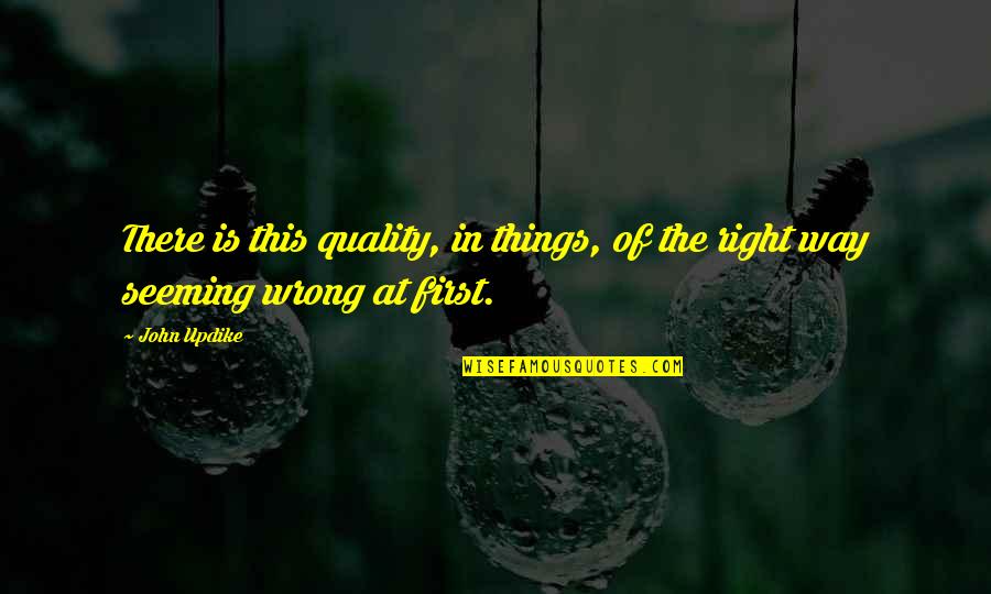 Nino Bravo Quotes By John Updike: There is this quality, in things, of the