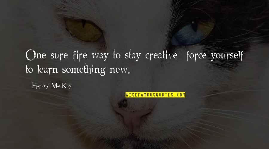 Ninoutchka Quotes By Harvey MacKay: One sure-fire way to stay creative: force yourself