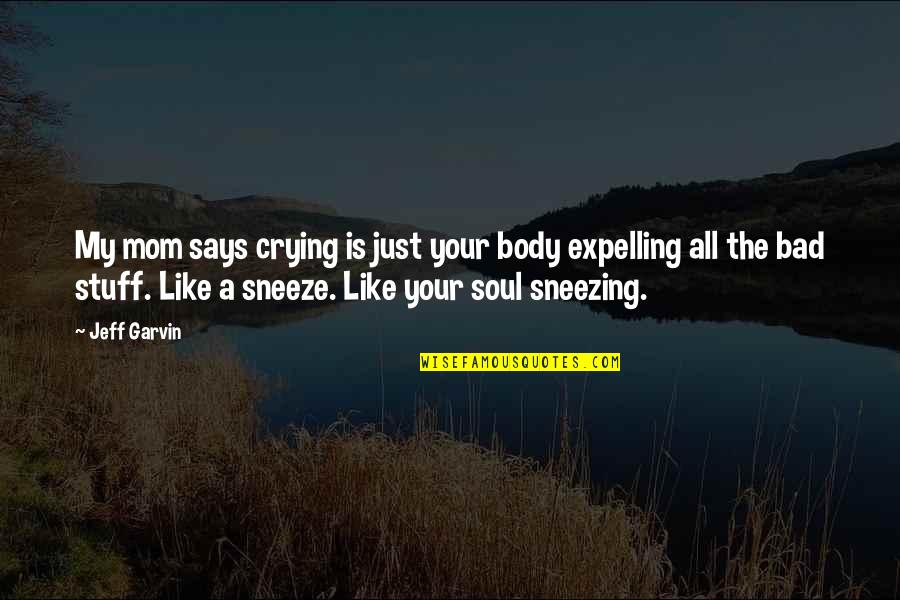 Ninsoare In Vis Quotes By Jeff Garvin: My mom says crying is just your body