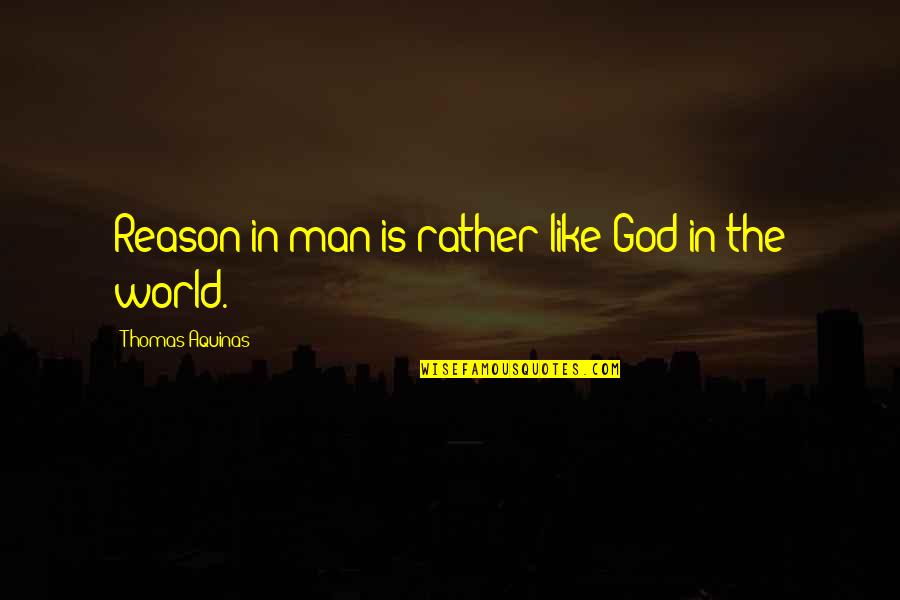 Nintendo Iwata Quote Quotes By Thomas Aquinas: Reason in man is rather like God in