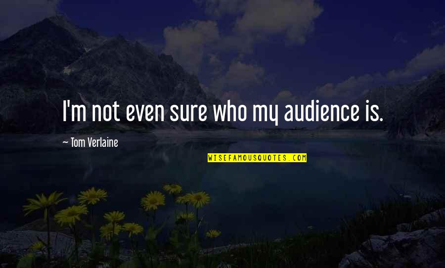 Nique Leili Quotes By Tom Verlaine: I'm not even sure who my audience is. Nique Leili Quotes By Tom Verlaine: I'm not even sure who my audience is.