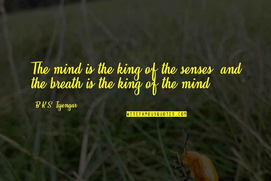 Nishibori Eizaburo Quotes By B.K.S. Iyengar: The mind is the king of the senses,