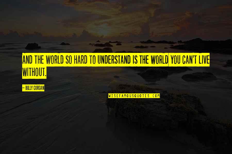 Nishshanka Diddeniya Quotes By Billy Corgan: And the world so hard to understand is