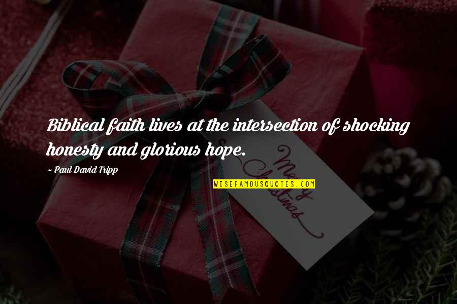 Niszczyk Quotes By Paul David Tripp: Biblical faith lives at the intersection of shocking