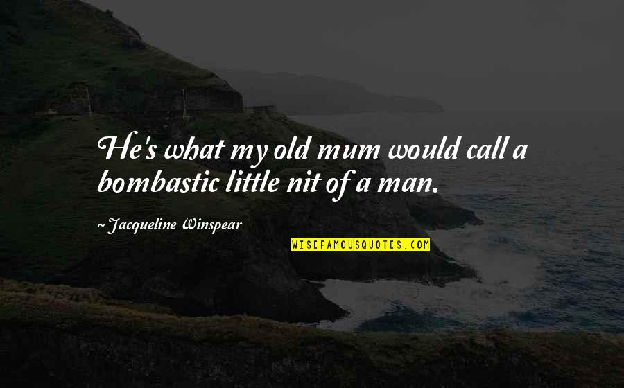 Nit Quotes By Jacqueline Winspear: He's what my old mum would call a