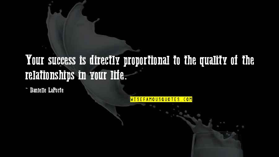 Nitescuba Quotes By Danielle LaPorte: Your success is directly proportional to the quality