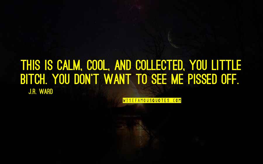 Nithinpurple Quotes By J.R. Ward: This is calm, cool, and collected, you little Nithinpurple Quotes By J.R. Ward: This is calm, cool, and collected, you little