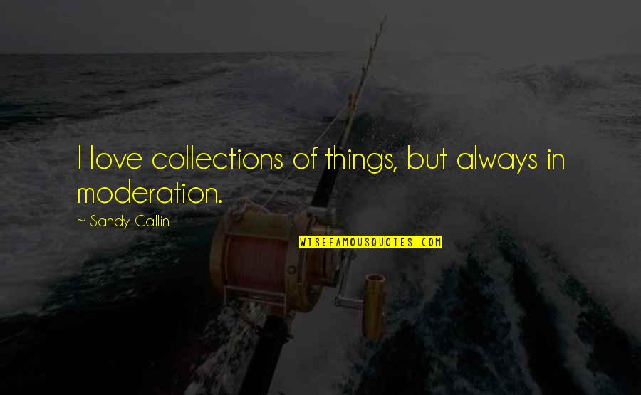 Nitidez Photoshop Quotes By Sandy Gallin: I love collections of things, but always in