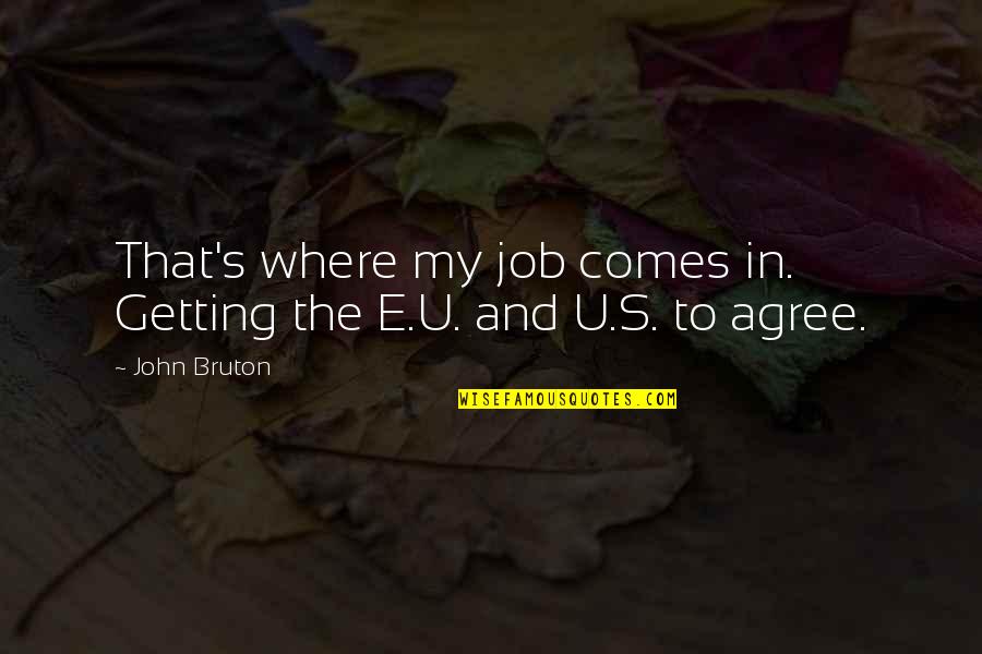 Nitko Nema Quotes By John Bruton: That's where my job comes in. Getting the